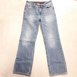 Rock & Roll Demim Mens Double Barrel Straight Jeans 31x34 Blue Relaxed MOS8553